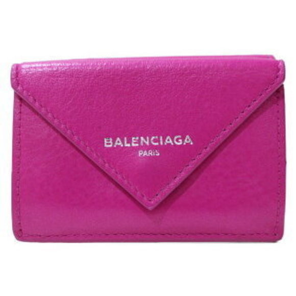 BALENCIAGA Wallet Pink Leather Bag - Picture 1 of 9